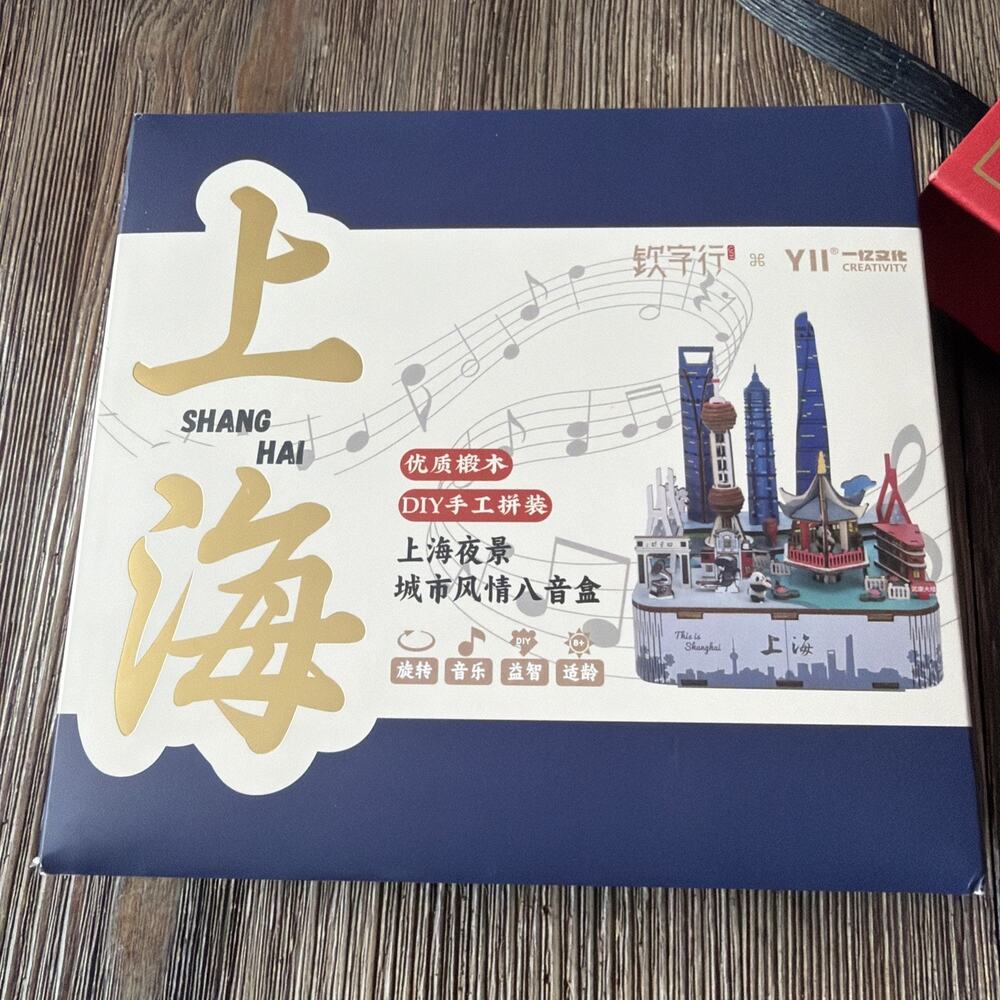Shang Hai amusement park 3D Puzzle Building Model Wooden Toy Adult Xmas Gift